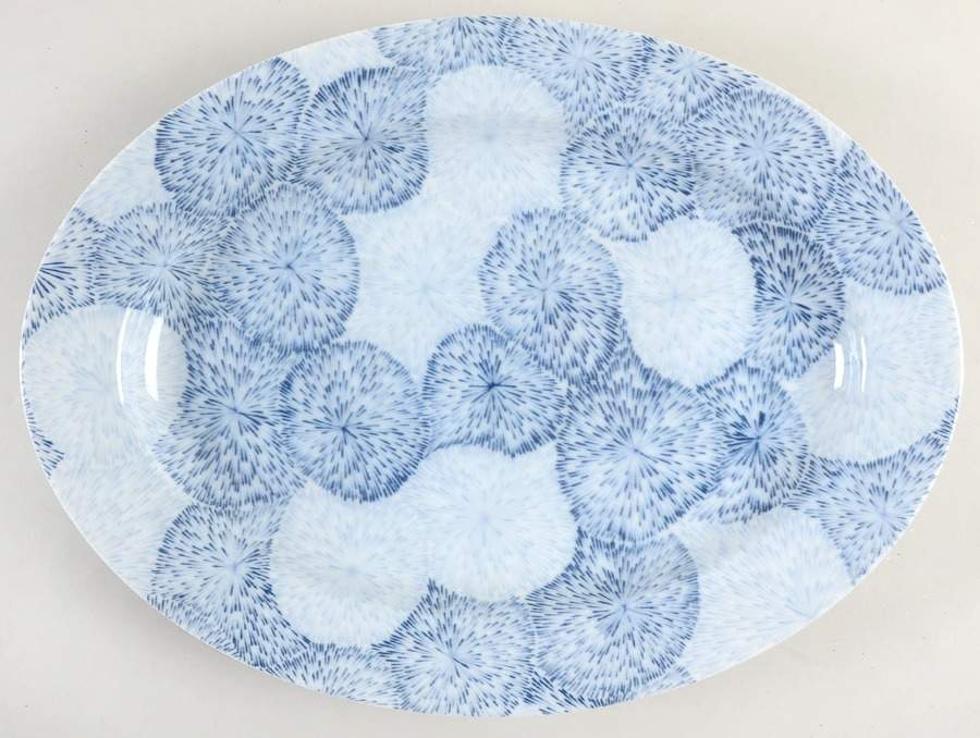 Katsura Hana 14" Oval Serving Platter by Fitz and Floyd-1