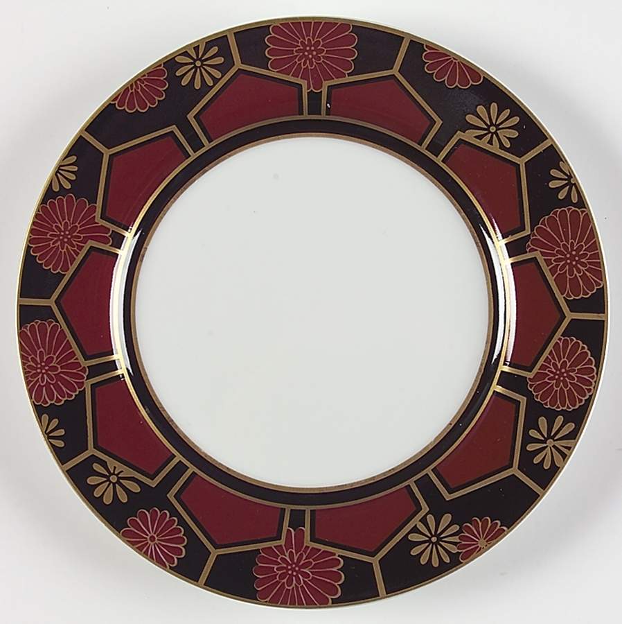 Kuruma (Black, Rust, Gold) Bread & Butter Plate by Fitz & Floyd-1