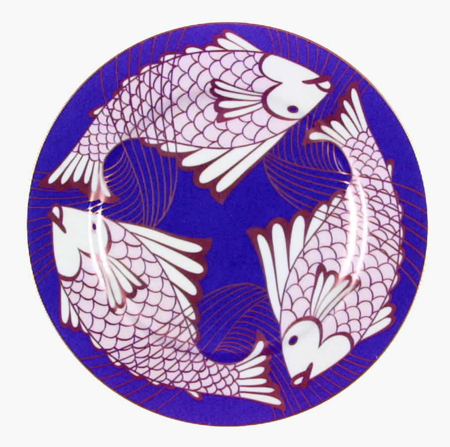 La Grande Peche Blue Salad Plate by Fitz & Floyd-1