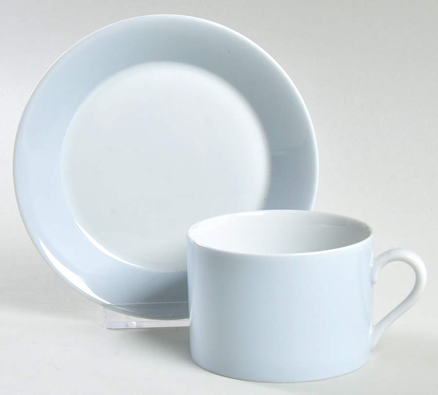 La Ronde Blue Flat Cup & Saucer Set by Fitz & Floyd-1