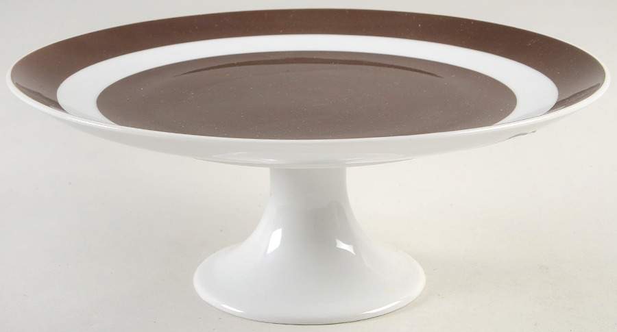 La Ronde Dark Brown 10" Diameter Pedestal Cake Stand by Fitz & Floyd-1
