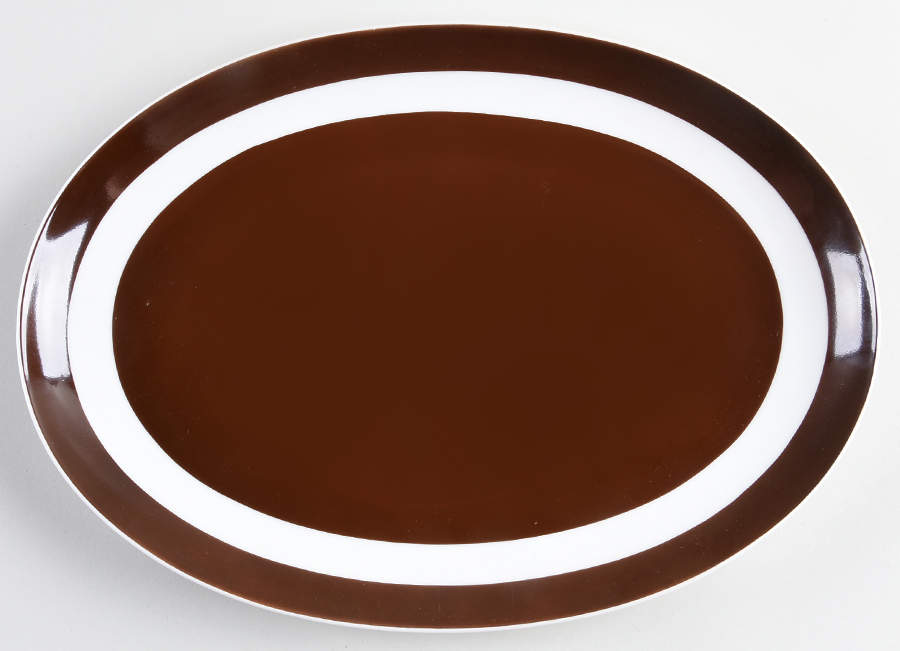 La Ronde Dark Brown 12" Oval Serving Platter by Fitz & Floyd-1