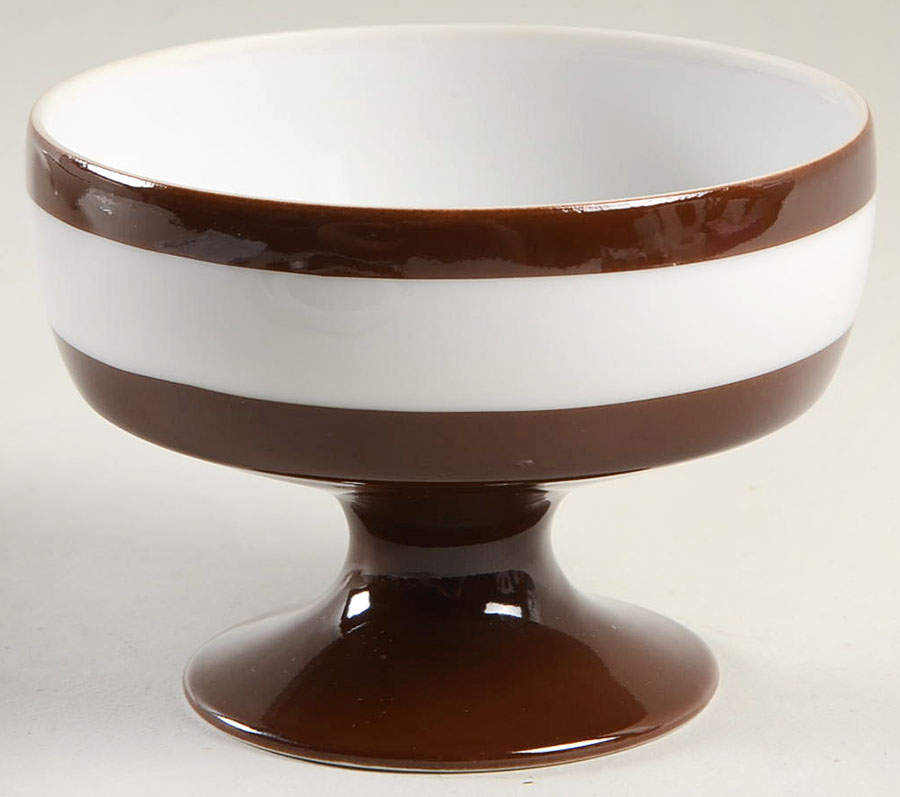 La Ronde Dark Brown China Sherbet by Fitz & Floyd-1