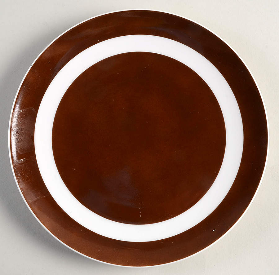 La Ronde Dark Brown Luncheon Plate by Fitz and Floyd-1