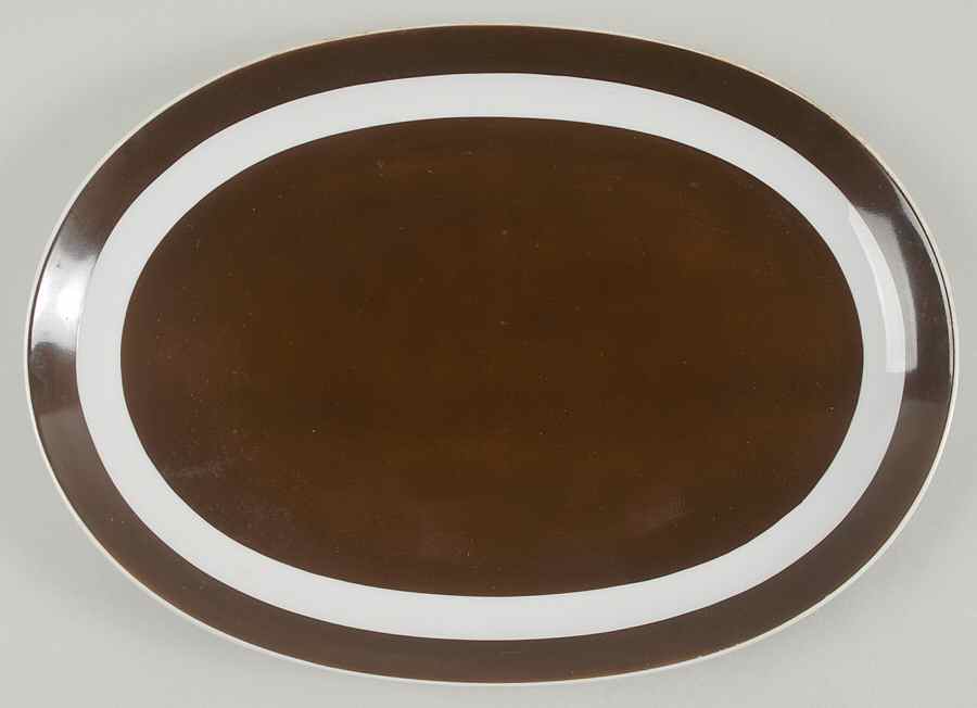 La Ronde Dark Brown 14" Oval Serving Platter by Fitz and Floyd-1