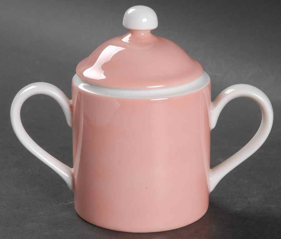 La Ronde Peach Sugar Bowl & Lid by Fitz & Floyd-1