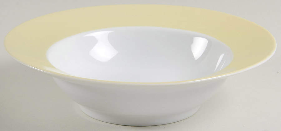 La Ronde Yellow Rim Soup Bowl by Fitz and Floyd-1