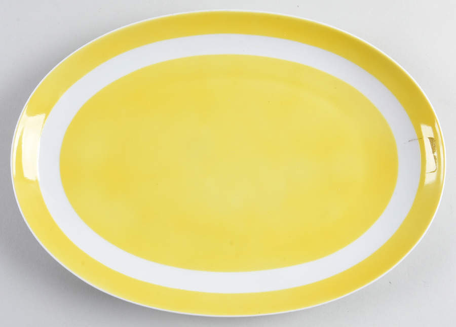 La Ronde Dark Yellow 12" Oval Serving Platter by Fitz & Floyd-1