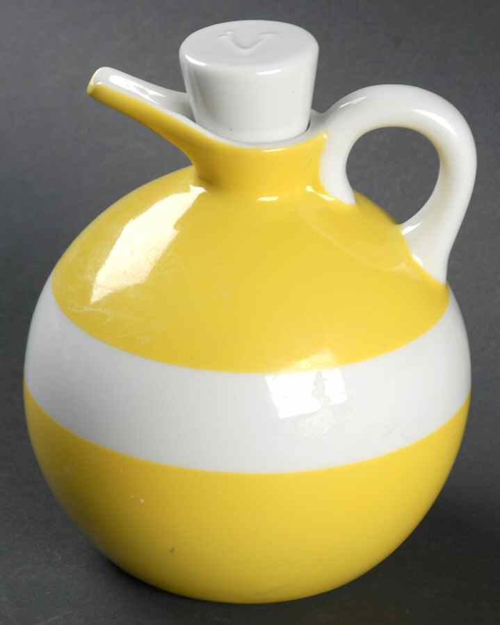 La Ronde Dark Yellow Vinegar with "V" Stopper by Fitz & Floyd-1