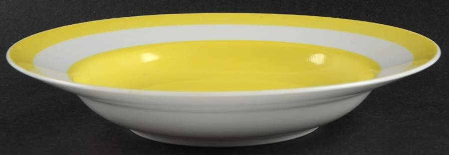 La Ronde Dark Yellow Large Rim Soup Bowl by Fitz & Floyd-1