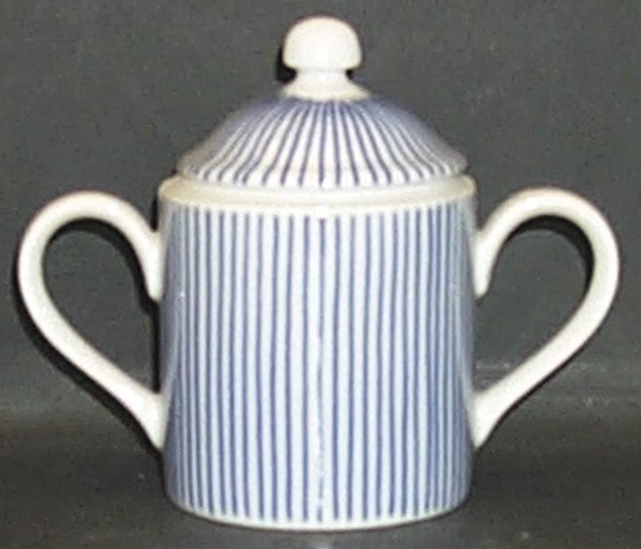 Les Bands Blue Sugar Bowl & Lid by Fitz & Floyd-1