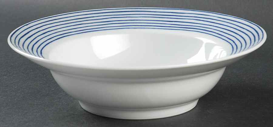 Les Bands Blue Rim Soup Bowl by Fitz & Floyd-1