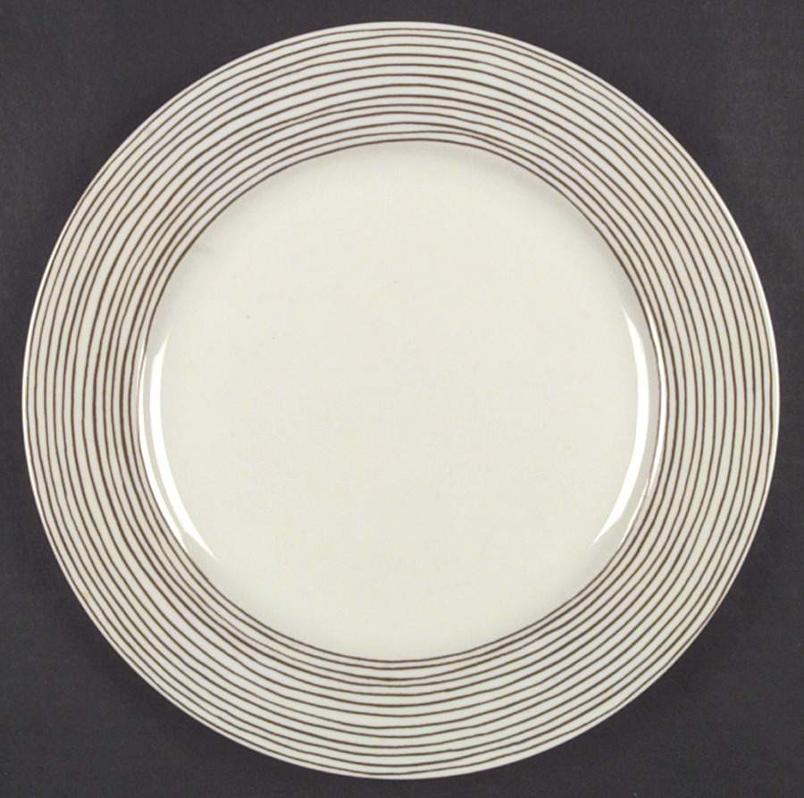 Les Bands Brown Dinner Plate by Fitz & Floyd-1