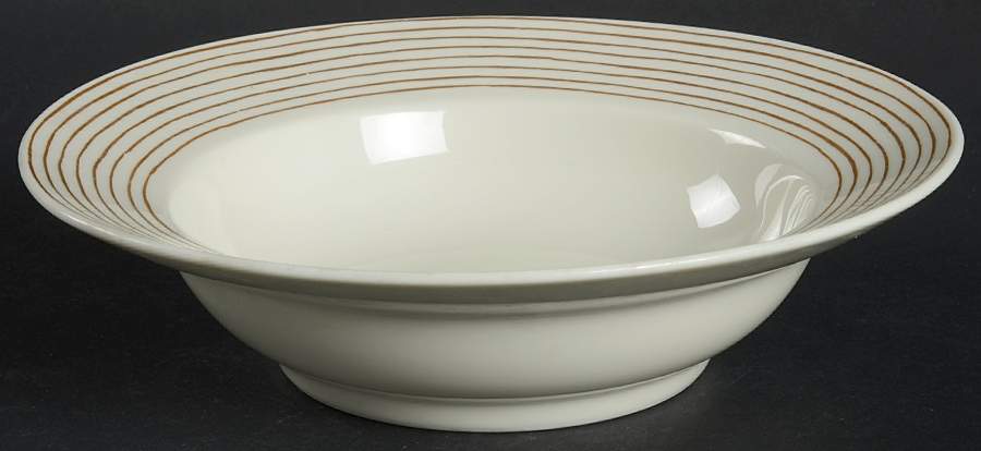 Les Bands Brown Rim Soup Bowl by Fitz & Floyd-1