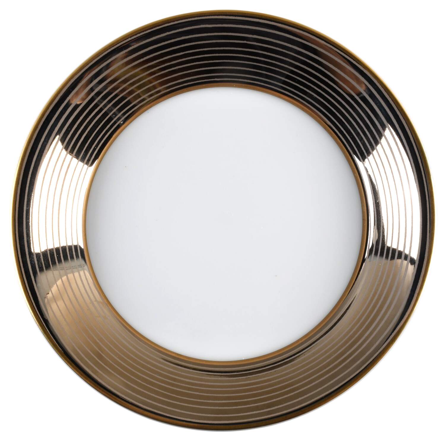 Les Bandes Platinees Saucer by Fitz & Floyd-1