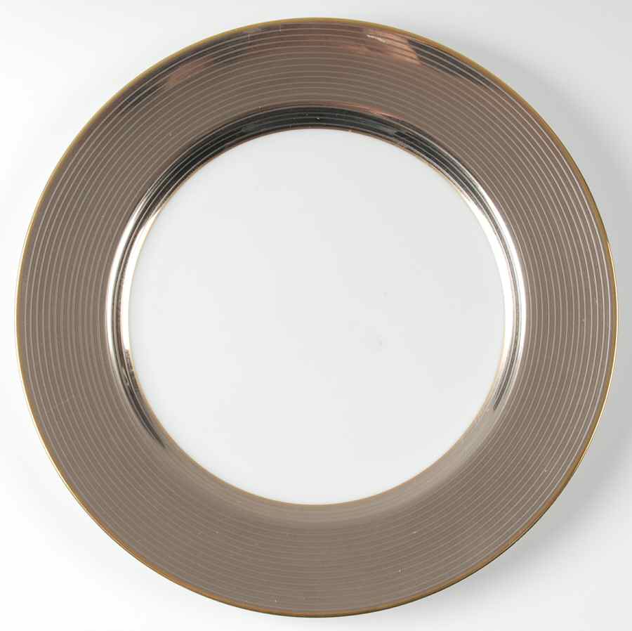 Les Bandes Platinees Dinner Plate by Fitz & Floyd-1