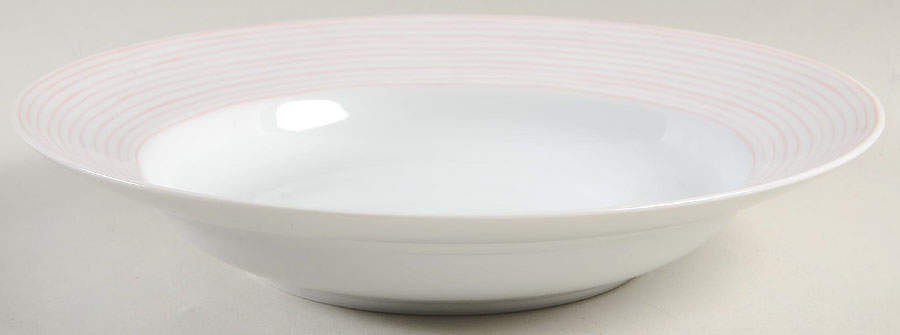 Les Bands Pink Large Rim Soup Bowl by Fitz & Floyd-1
