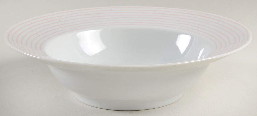 Les Bands Pink Rim Soup Bowl by Fitz and Floyd-1