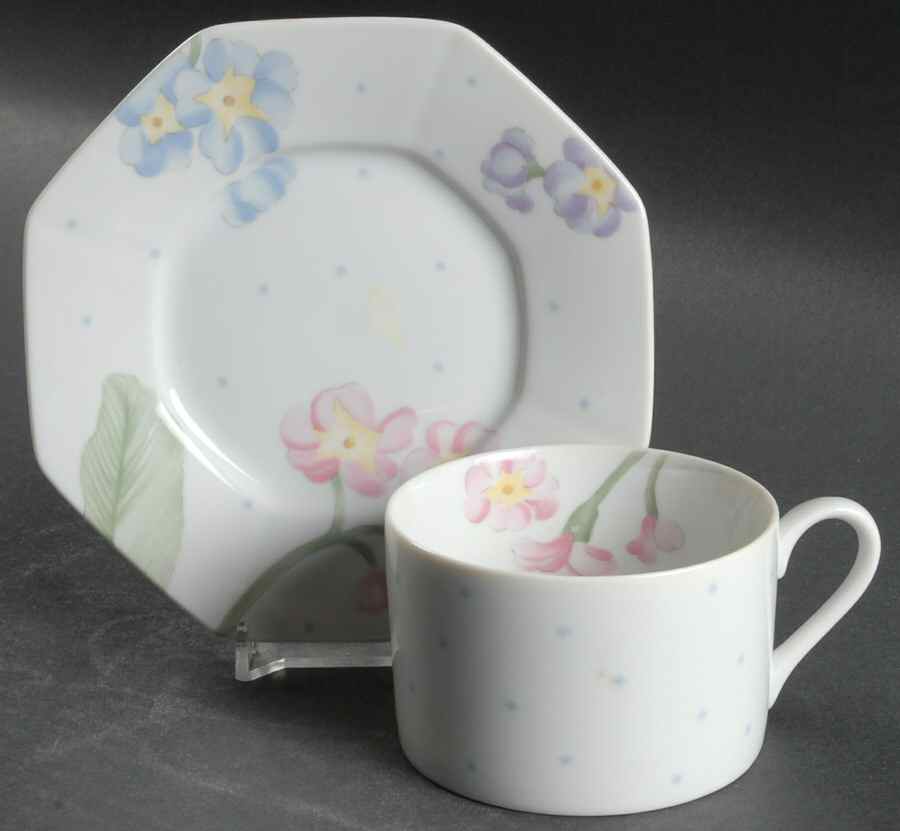 Les Tuilleries (Octagonal) Flat Cup & Saucer Set by Fitz & Floyd-1