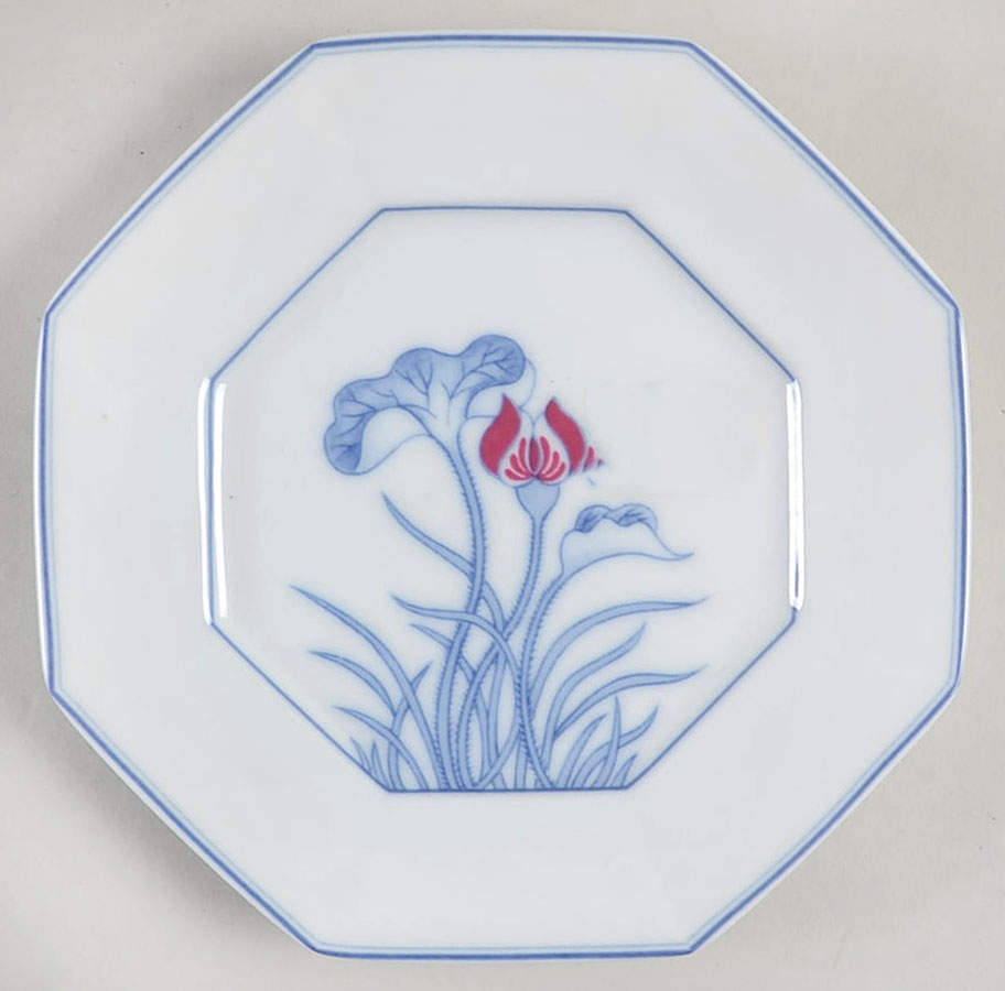 Lotus Bleu Bread & Butter Plate by Fitz & Floyd-1