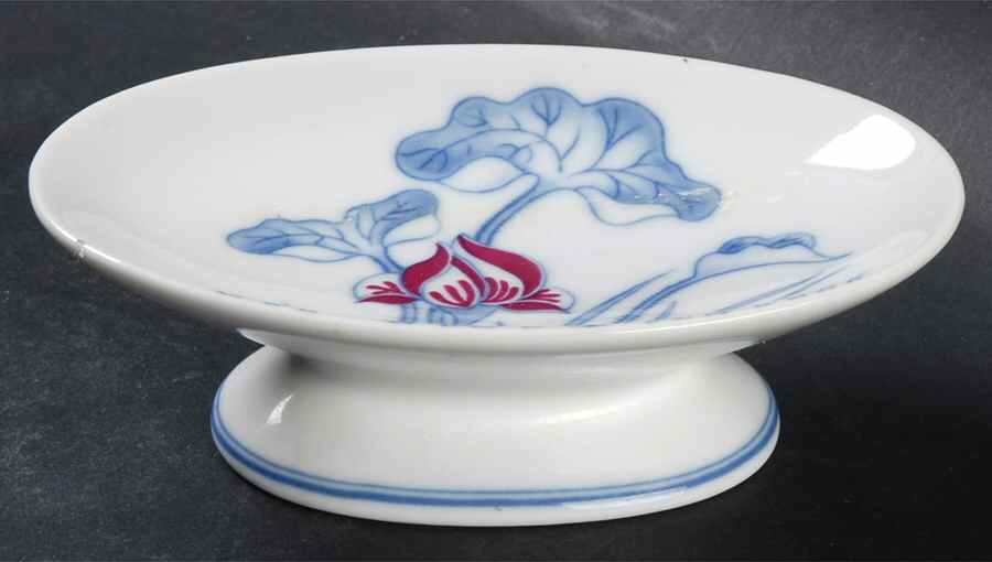 Lotus Bleu Soap Dish by Fitz & Floyd-1