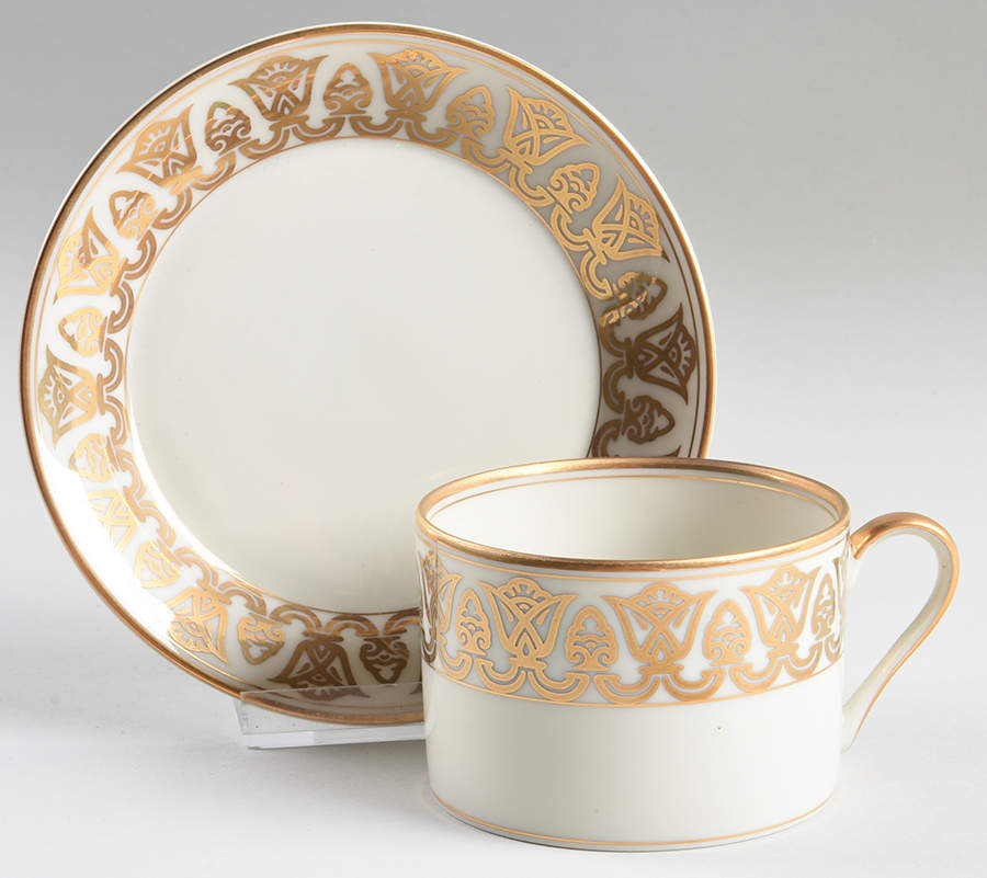 Luxor Flat Cup & Saucer Set by Fitz & Floyd-1