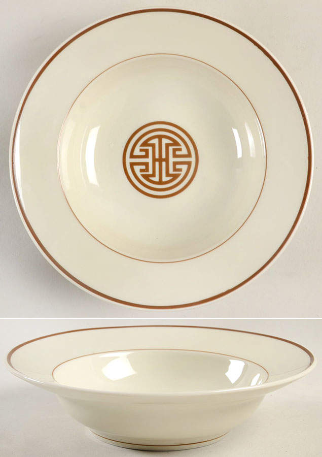 Mandarin Crest Rim Soup Bowl by Fitz & Floyd-1