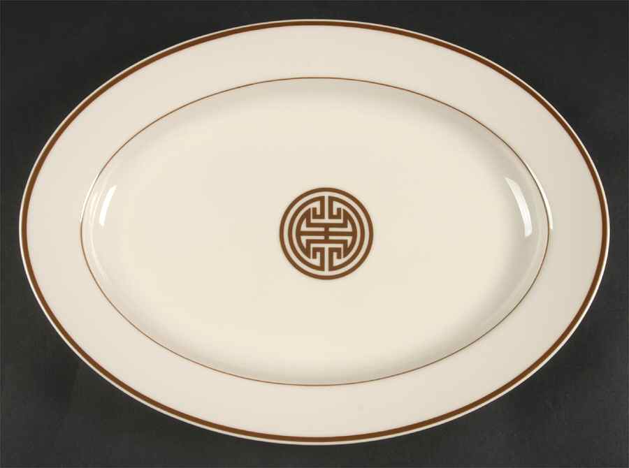 Mandarin Crest 14" Oval Serving Platter by Fitz & Floyd-1