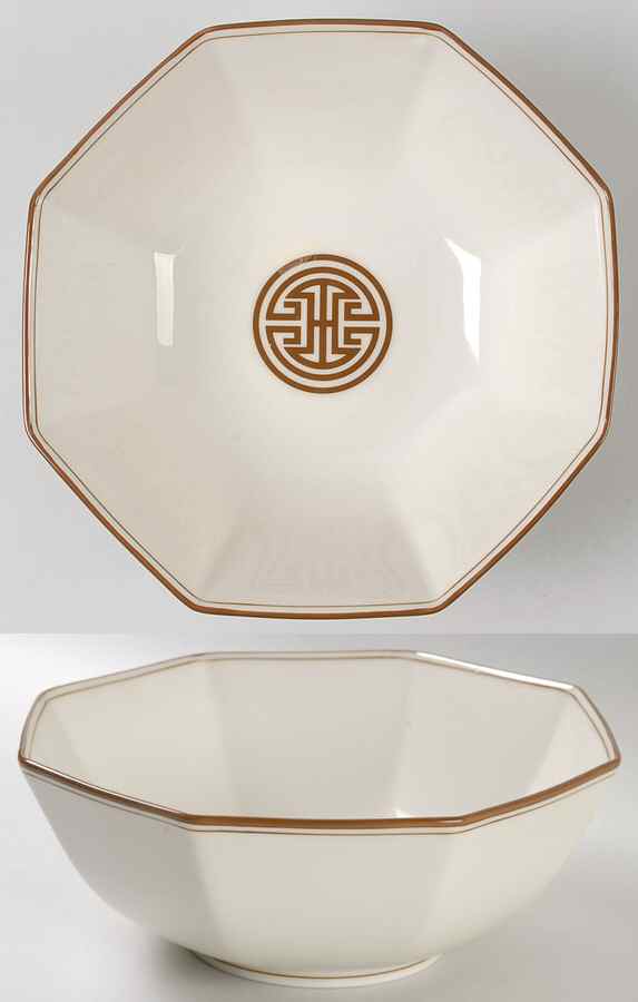 Mandarin Crest 8" Octagonal Vegetable Bowl by Fitz & Floyd-1