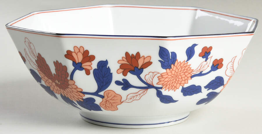 Mandarin Garden 8" Octagonal Vegetable Bowl by Fitz & Floyd-1