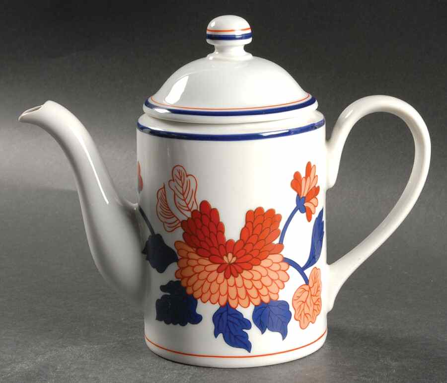 Mandarin Garden Mini Coffee Pot & Lid by Fitz & Floyd-1