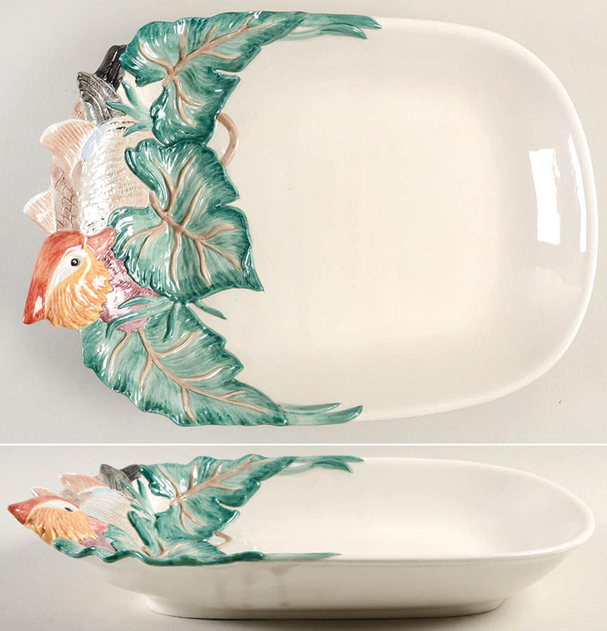Mandarin Marsh Oblong Server by Fitz and Floyd-1