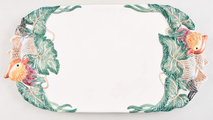 Mandarin Marsh 18" Oval Serving Platter by Fitz & Floyd-1