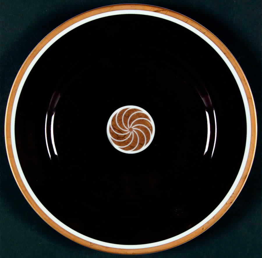 Medaillon D'Or Dark Brown Salad Plate by Fitz & Floyd-1