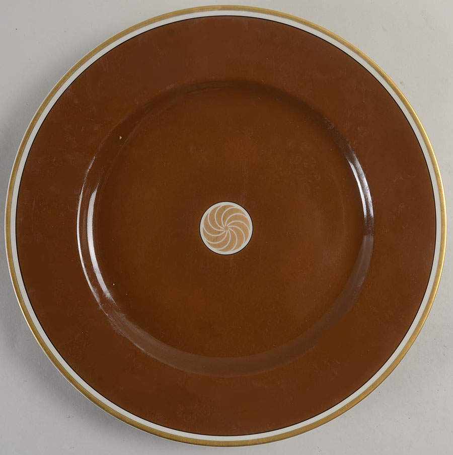 Medaillon d'Or Cognac (Medium Brown) Service Plate (Charger) by Fitz & Floyd-1