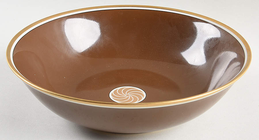 Medaillon d'Or Cognac (Medium Brown) 9" Round Vegetable Bowl by Fitz & Floyd-1