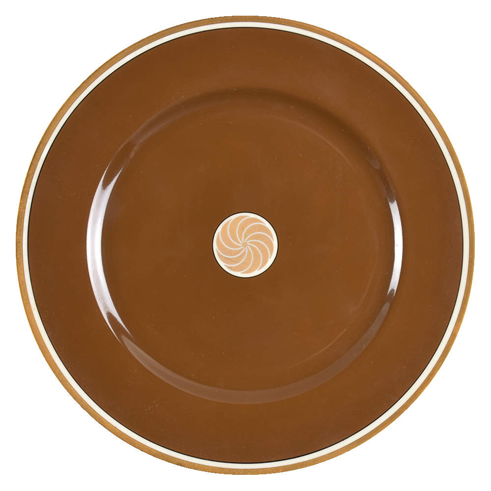 Medaillon d'Or Cognac (Medium Brown) Dinner Plate by Fitz & Floyd-1