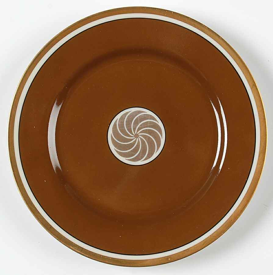 Medaillon d'Or Cognac (Medium Brown) Bread & Butter Plate by Fitz & Floyd-1