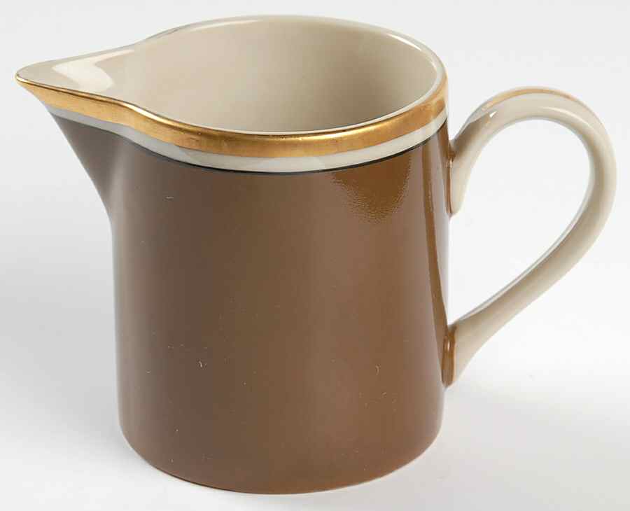 Medaillon d'Or Cognac (Medium Brown) Creamer by Fitz & Floyd-1