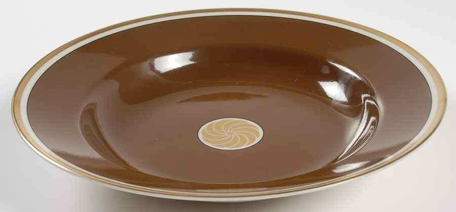 Medaillon d'Or Cognac (Medium Brown) Large Rim Soup Bowl by Fitz & Floyd-1