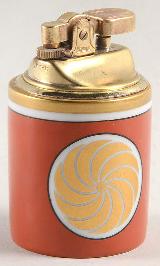 Medaillon d'Or Orange (Terra Cotta) Cigarette Lighter by Fitz & Floyd-1