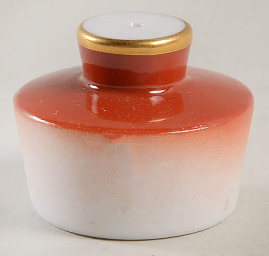 Medaillon d'Or Orange (Terra Cotta) Lid for Individual Teapot by Fitz & Floyd-1