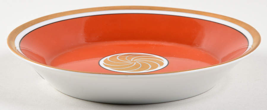 Medaillon d'Or Orange (Terra Cotta) Saucer by Fitz & Floyd-1