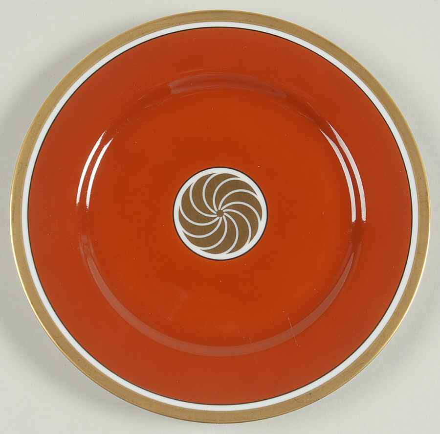 Medaillon d'Or Orange (Terra Cotta) Bread & Butter Plate by Fitz & Floyd-1