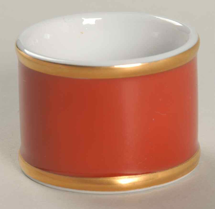 Medaillon d'Or Orange (Terra Cotta) Napkin Ring by Fitz & Floyd-1