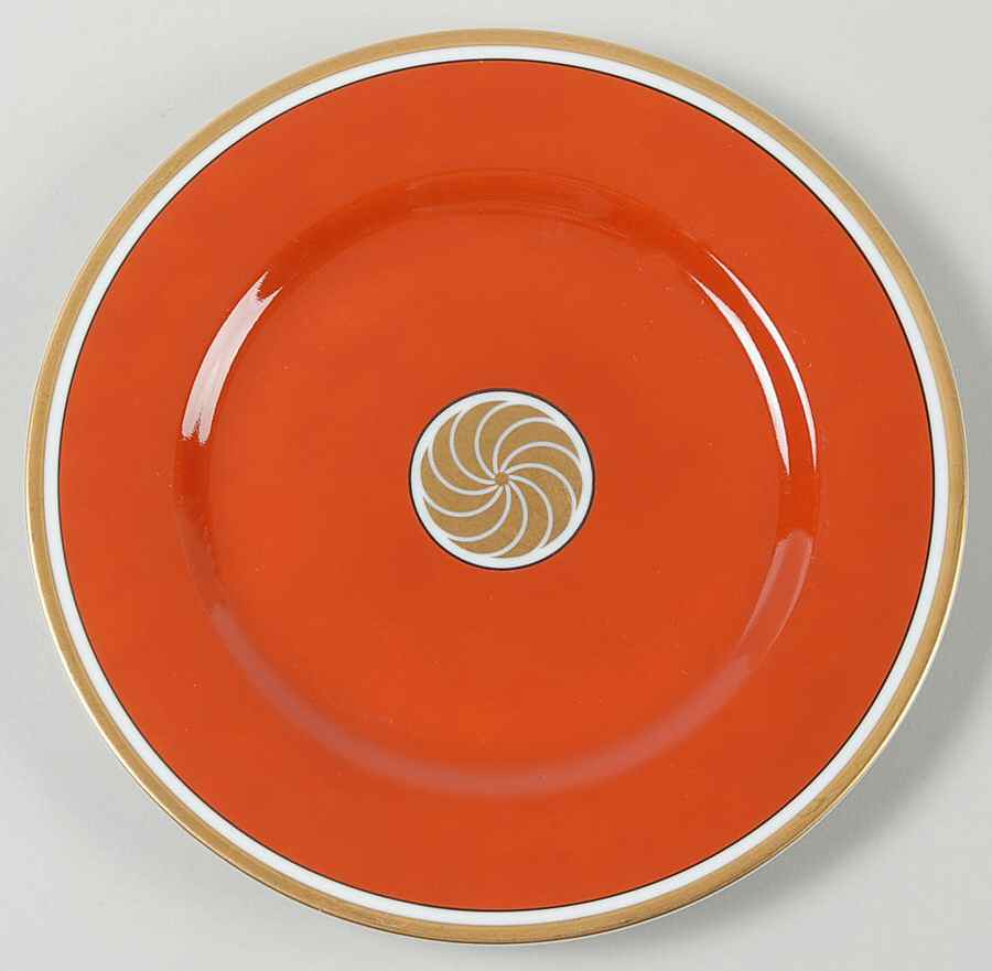 Medaillon d'Or Orange (Terra Cotta) Salad Plate by Fitz & Floyd-1