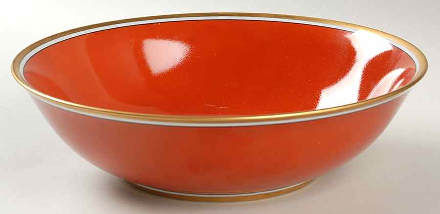Medaillon d'Or Orange (Terra Cotta) 9" Round Vegetable Bowl by Fitz & Floyd-1
