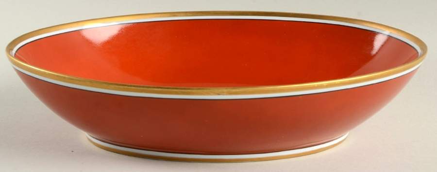 Medaillon d'Or Orange (Terra Cotta) 10" Oval Vegetable Bowl by Fitz & Floyd-1