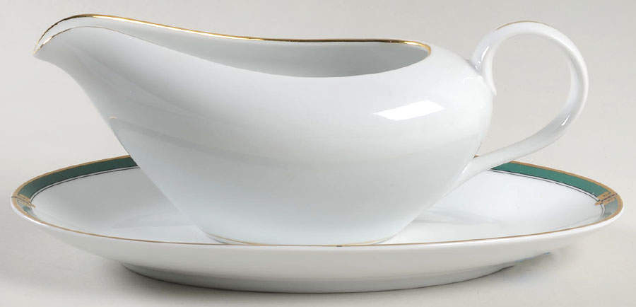 Memphis Gravy Boat & Underplate/Relish by Fitz & Floyd-1