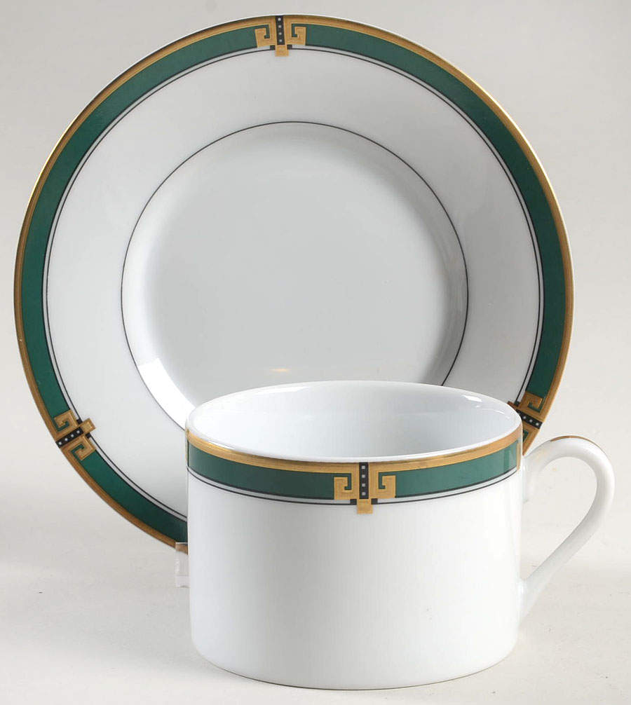 Memphis Flat Cup & Saucer Set by Fitz & Floyd-1
